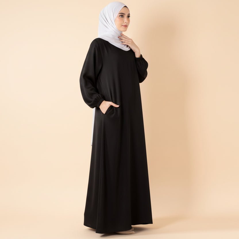 3D - Style Rose Garden Embroidered Open Abaya | Pre Order (MOA275) - Mariam's Collection