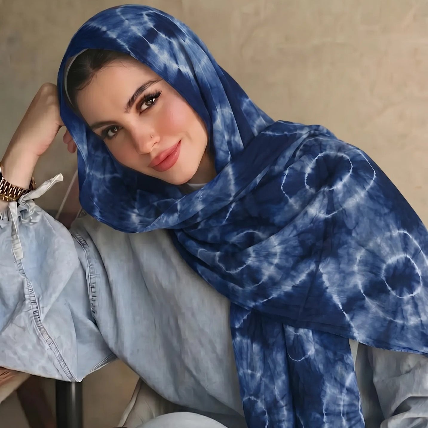 Tie-Dye Hijab Scarf(MH225)