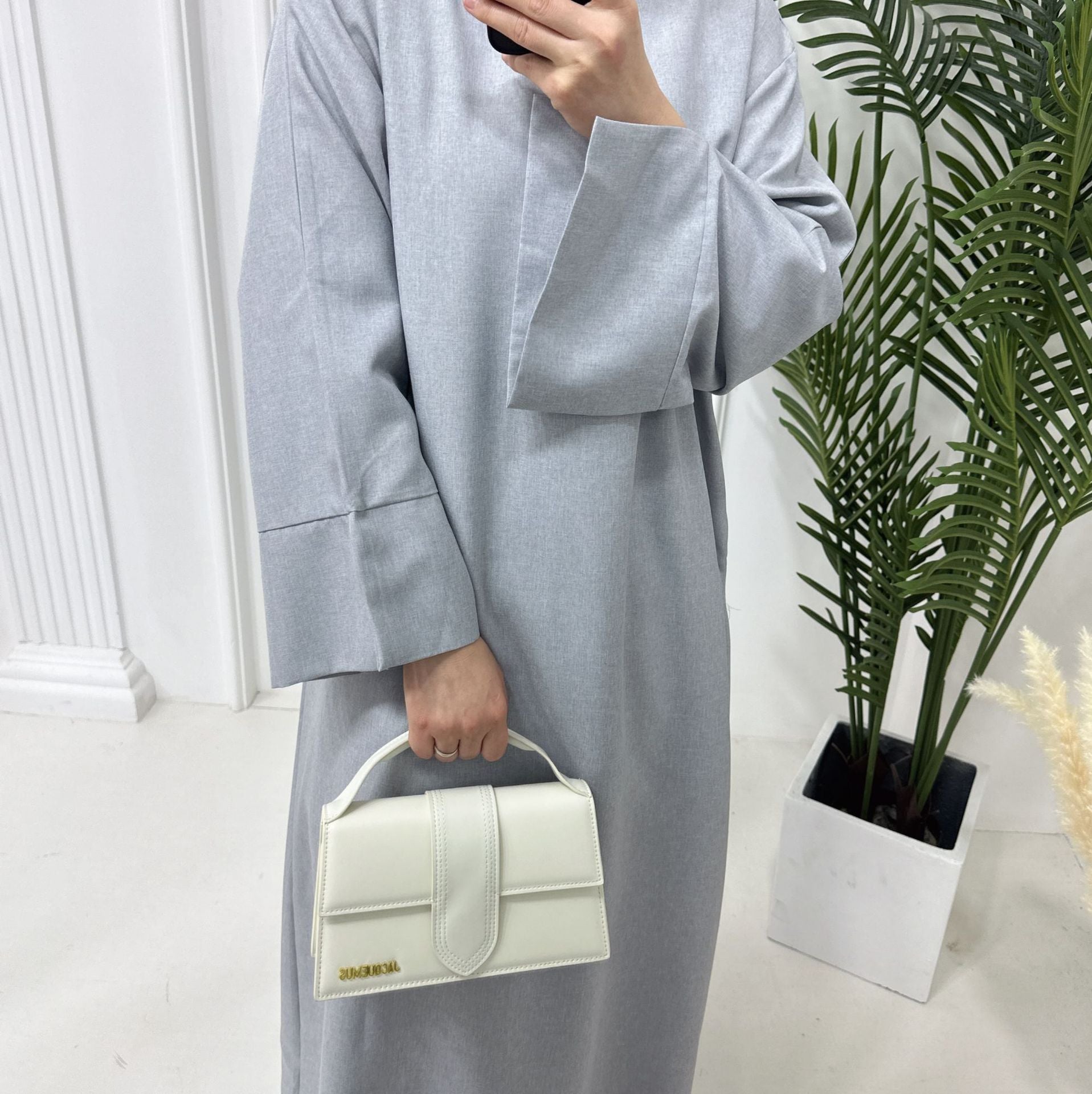 Elegant Loose Abaya with Pockets (MA104) - Mariam's Collection