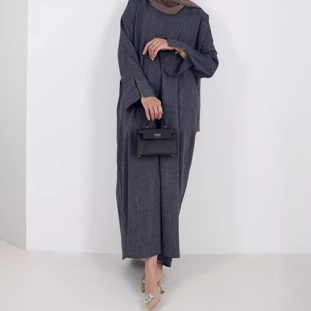 Elegant Loose Abaya with Pockets (MA104) - Mariam's Collection