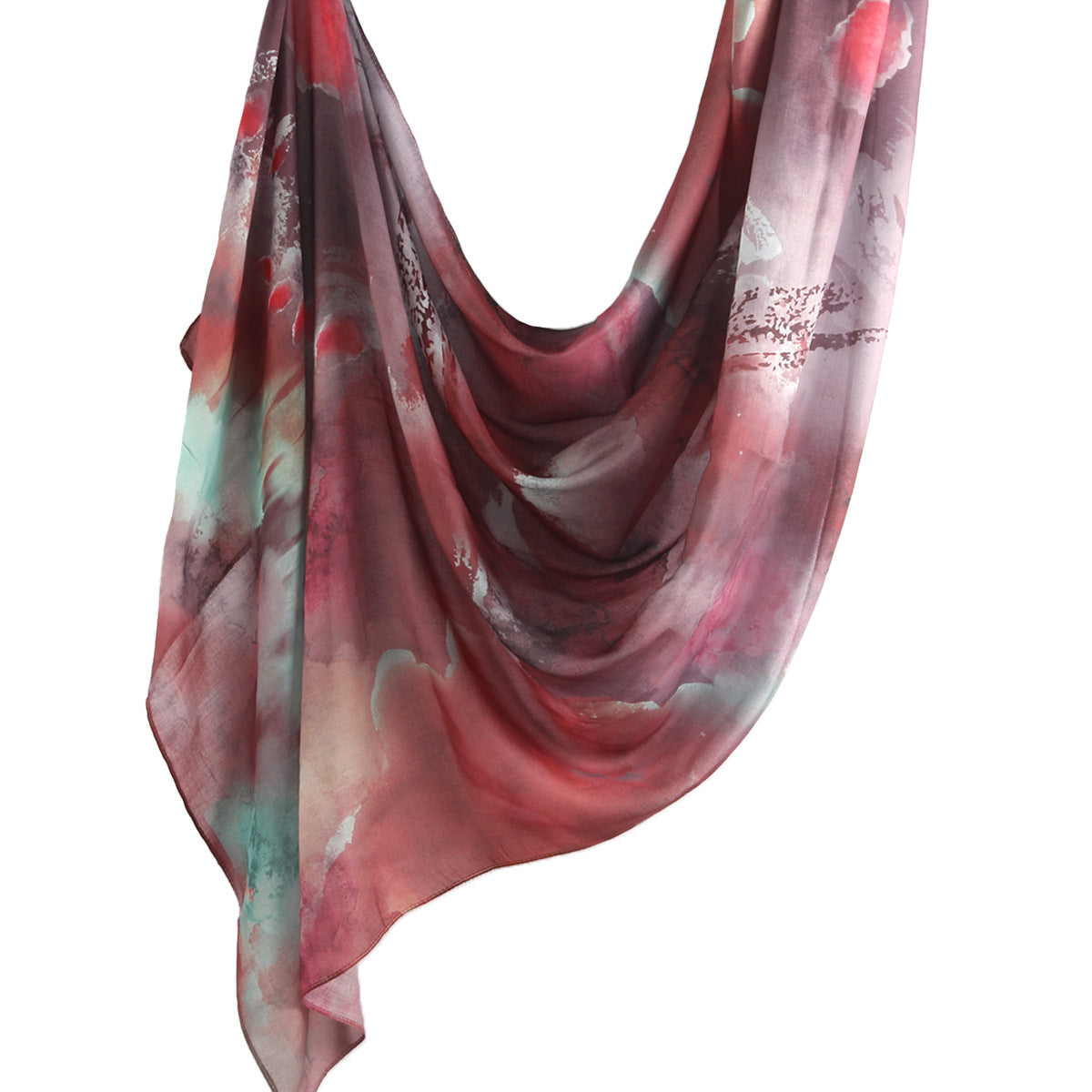 Watercolour Floral Printed Hijab (MH103)