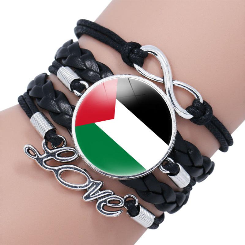 Palestinian Flag Bracelet | Keffiyeh Pattern Bracelet | Multi-layered bracelet - 2024