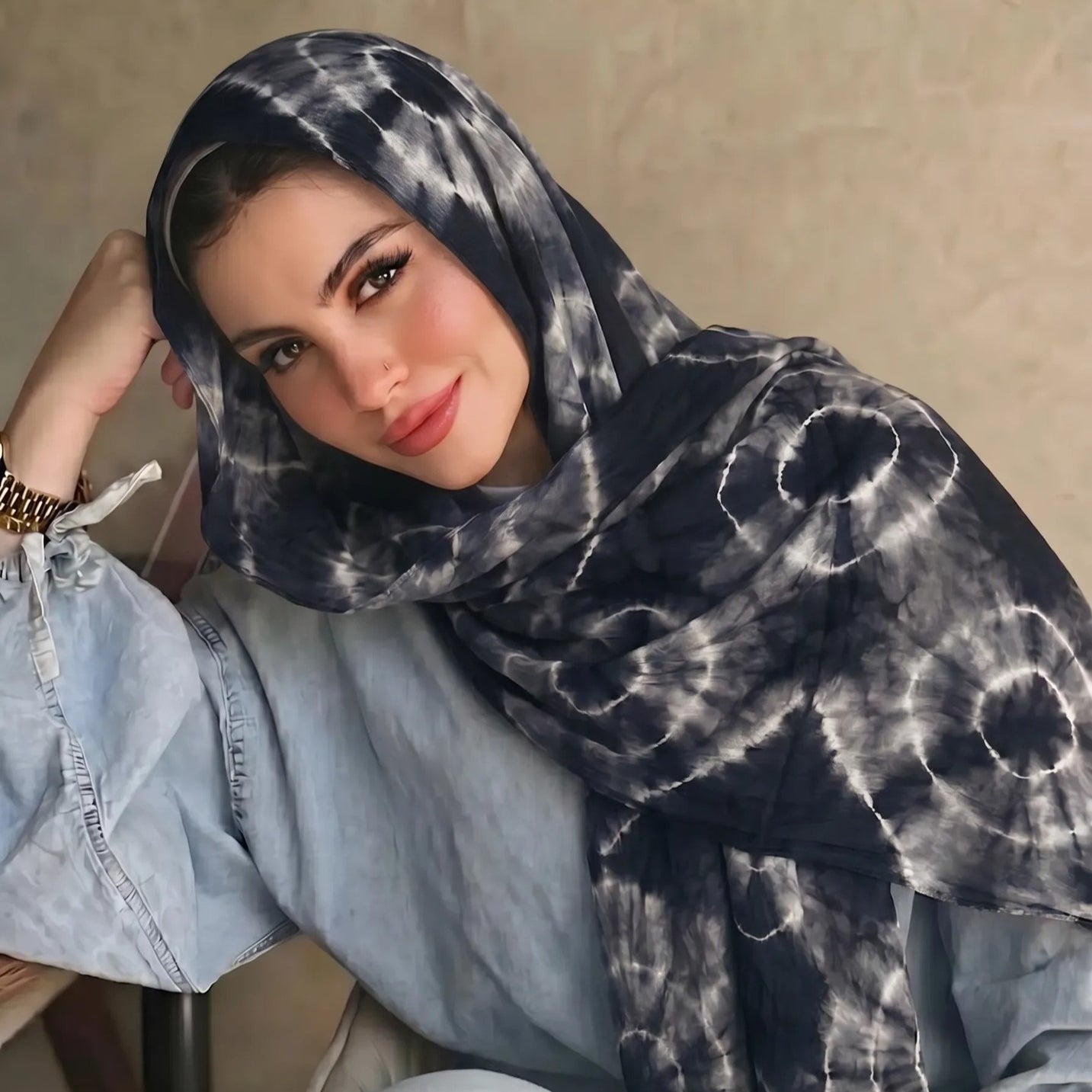 Tie-Dye Hijab Scarf(MH225)