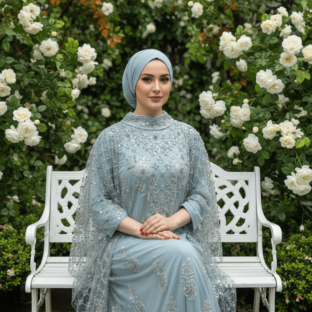 Crystal Beaded Cape Overlay Abaya Set — Luxury Two-Piece Occasion Abaya