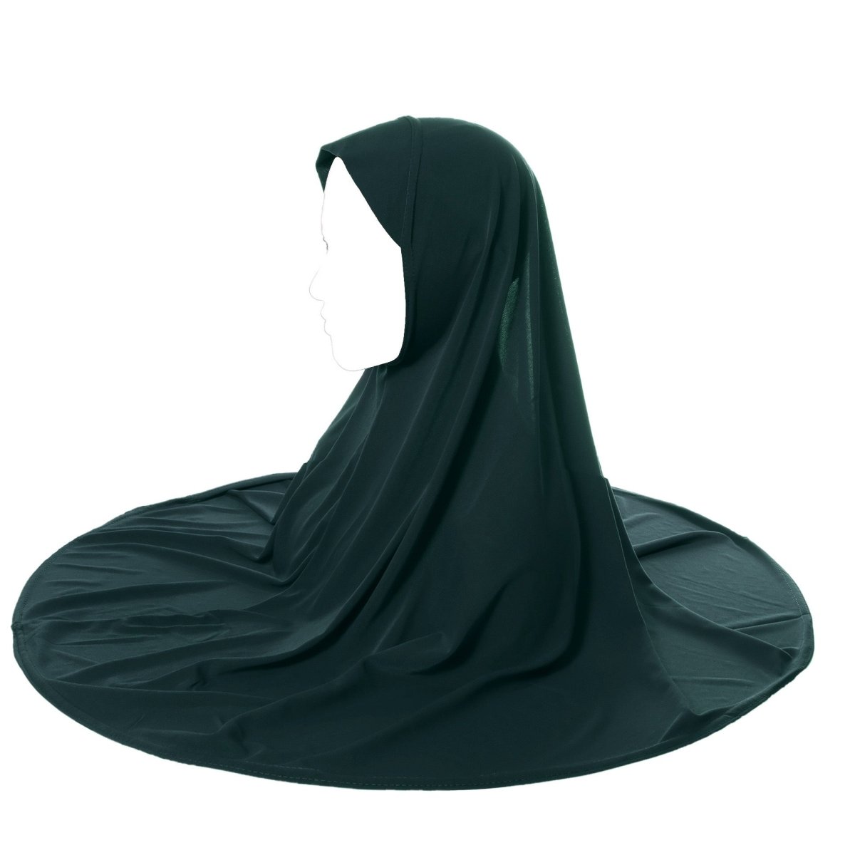Crystal Linen Round Edge Khimar Hijab(MK028) - Mariam's Collection