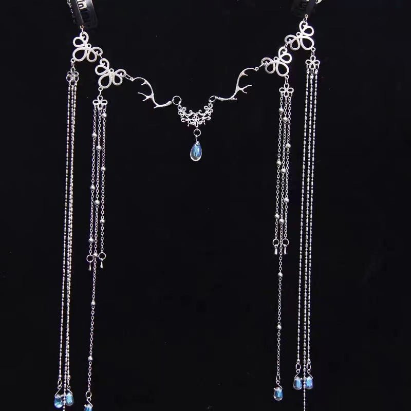 Elegance Crystal Teardrop Hair Jewelry Forehead Accent (MAC335) - Mariam's Collection