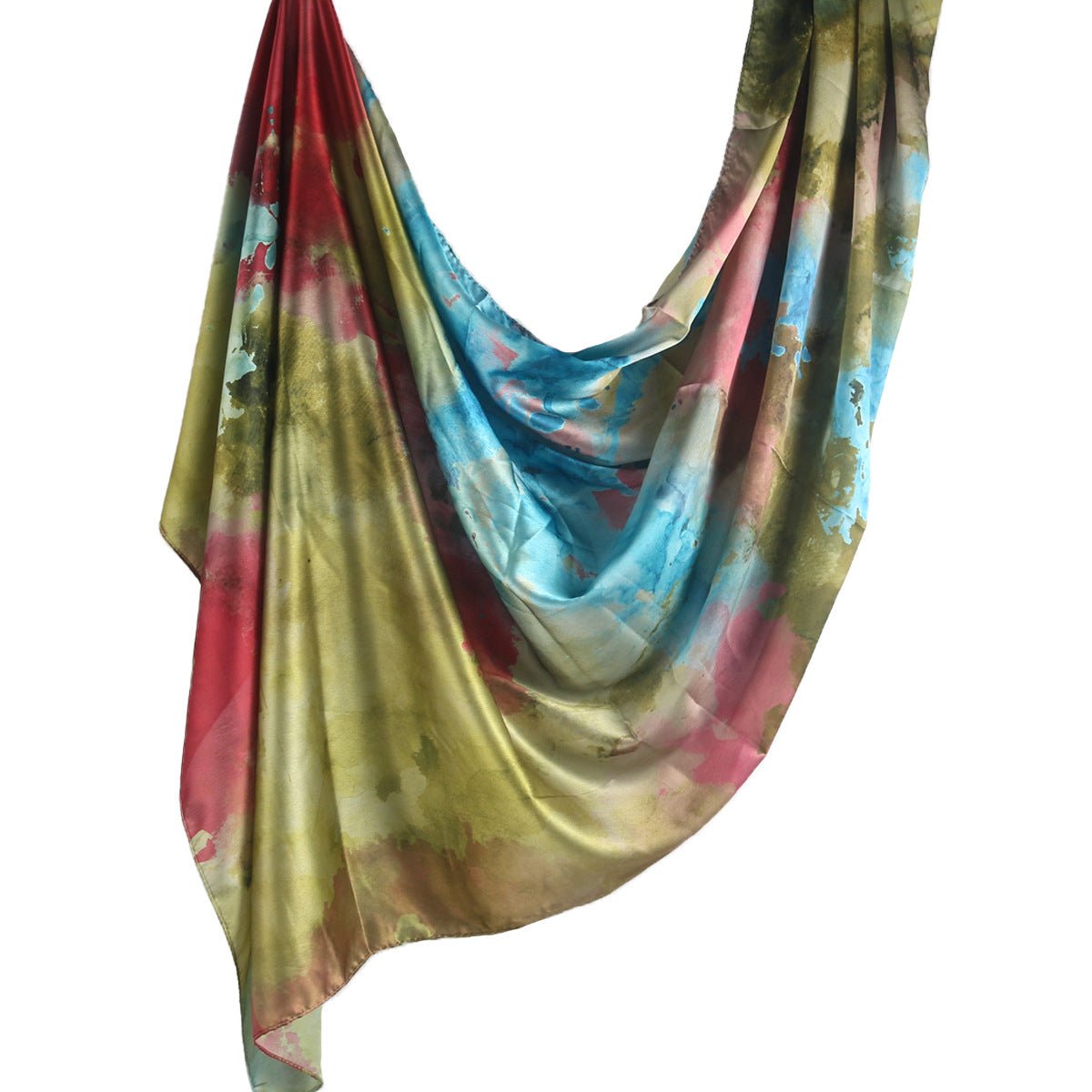 Elegance Satin Marble Print Hijab (MH172) - Mariam's Collection