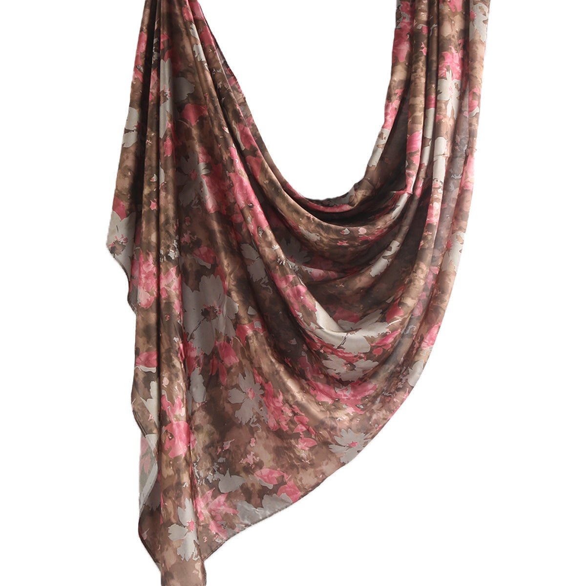 Elegance Satin Marble Print Hijab (MH172) - Mariam's Collection