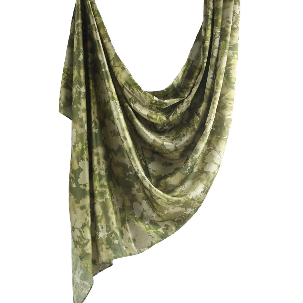 Elegance Satin Marble Print Hijab (MH172) - Mariam's Collection