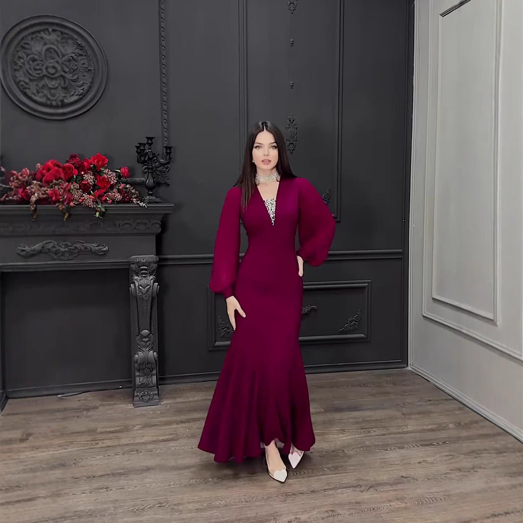 Empire Waist Formal Dress – Elegant Satin Party Dress