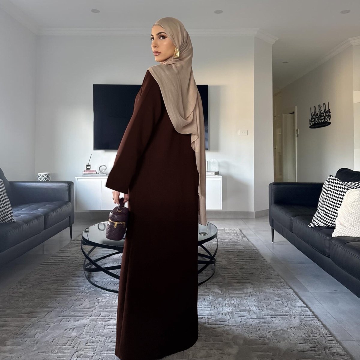 Elegant Long Cardigan & Maxi Skirt Set(MS175) - Mariam's Collection