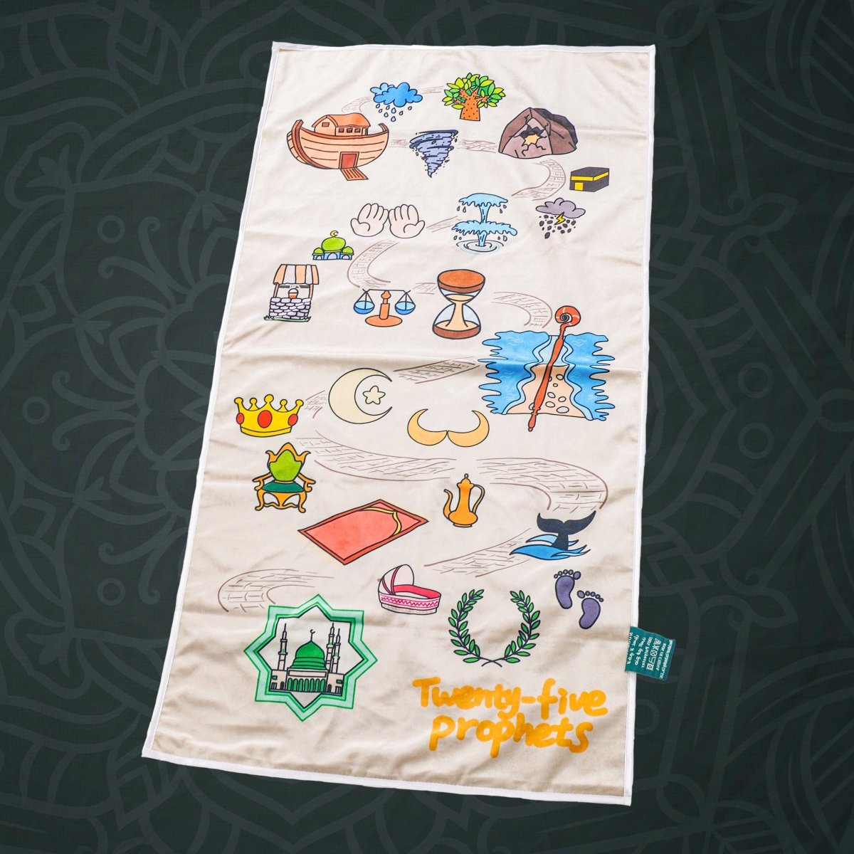 Interactive Islamic Illustrated Kids Prayer Mat (MR084) - Mariam's Collection