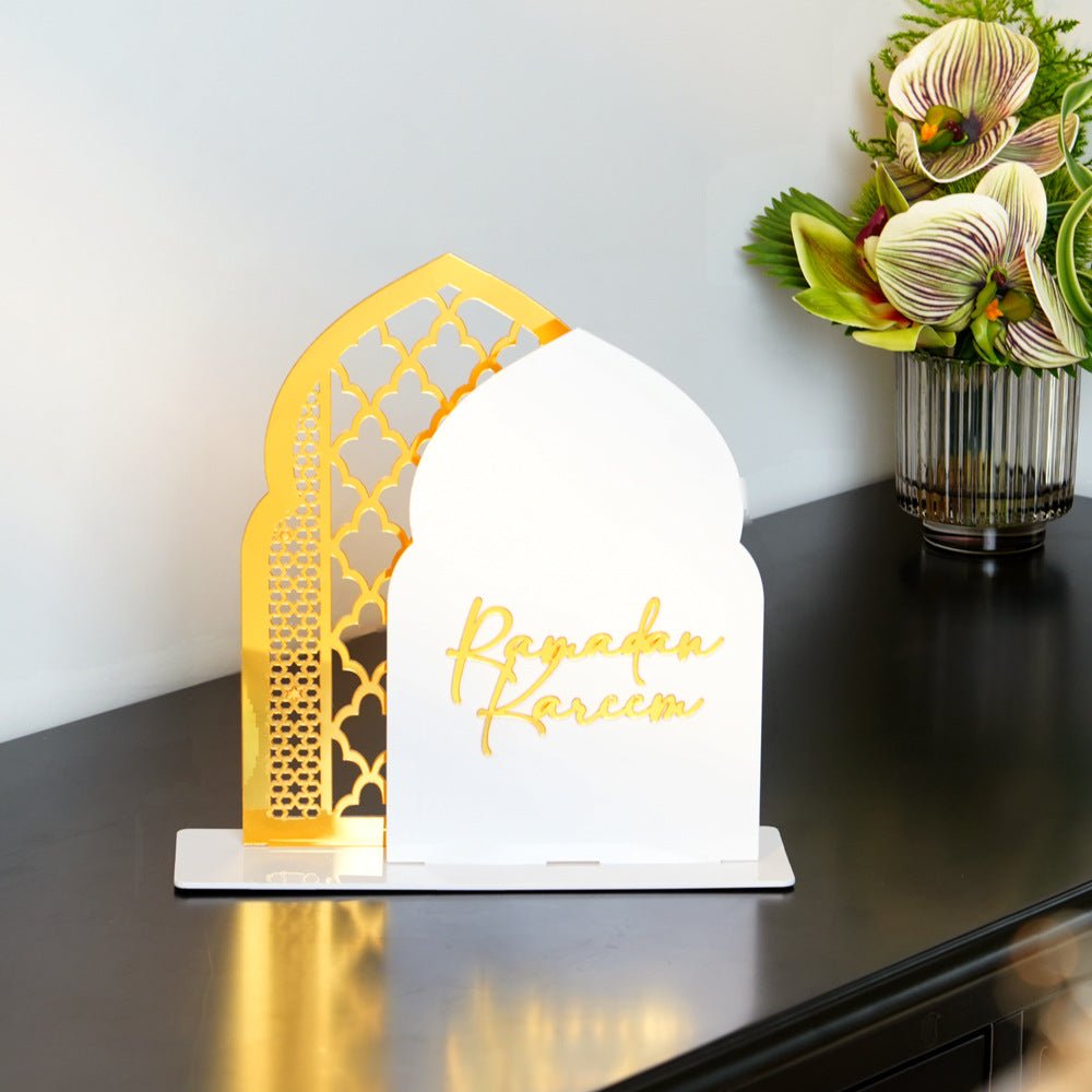 Islamic Hollow Pattern Acrylic Tabletop Decor (MAC404) - Mariam's Collection