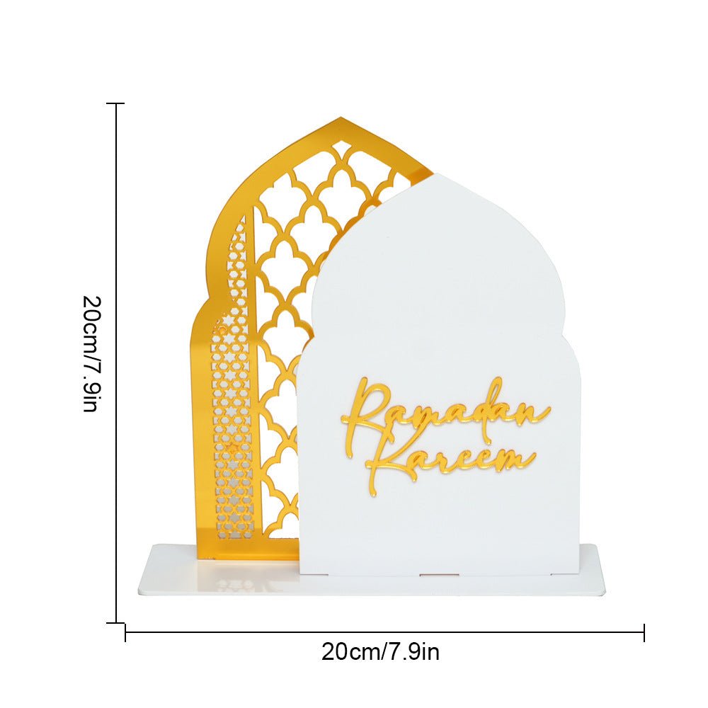 Islamic Hollow Pattern Acrylic Tabletop Decor (MAC404) - Mariam's Collection