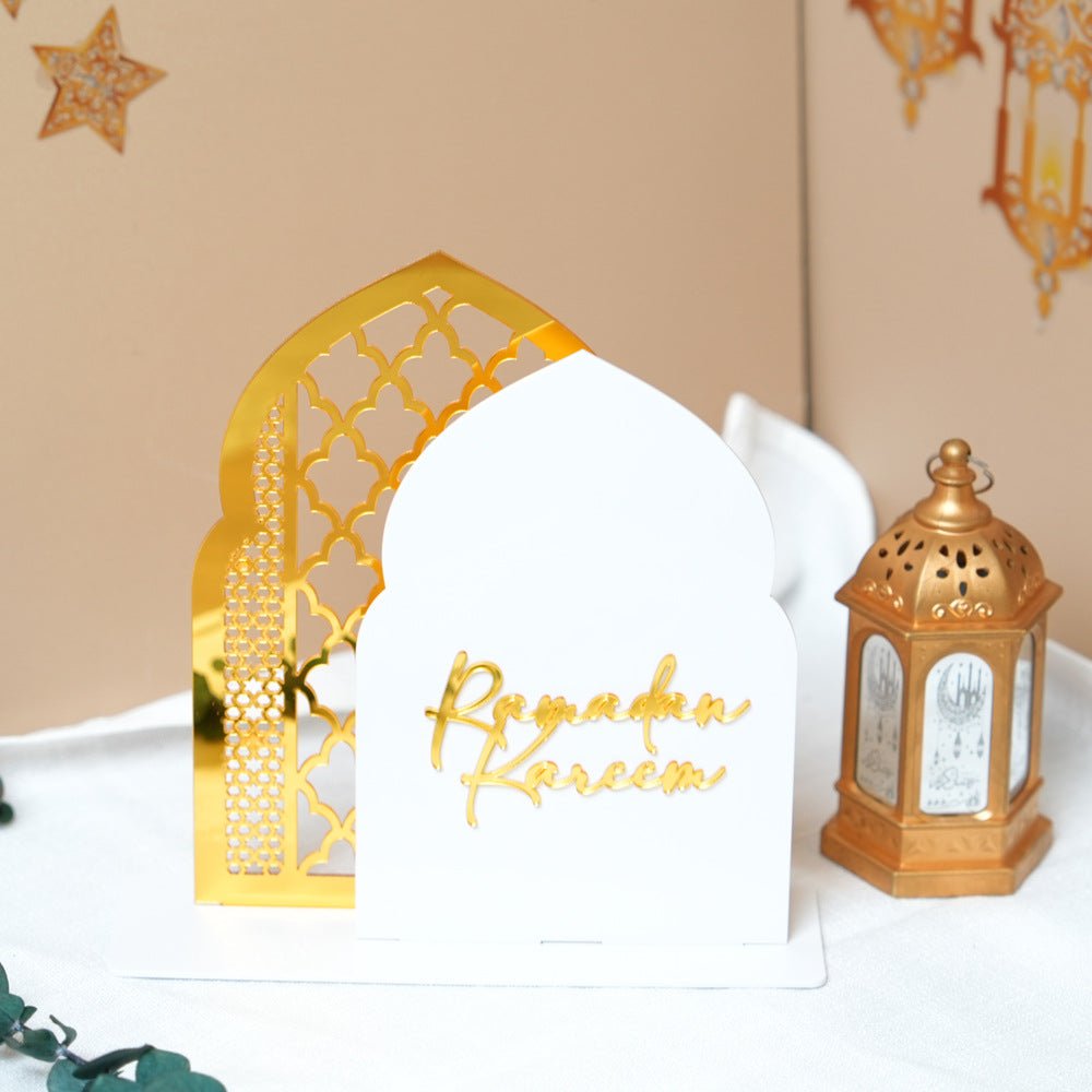 Islamic Hollow Pattern Acrylic Tabletop Decor (MAC404) - Mariam's Collection