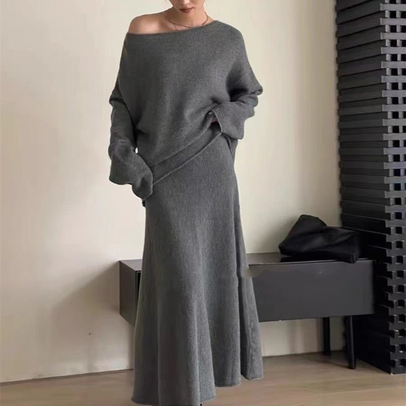 Luxury Soft Knit Sweater & Skirt Set | Autumn Winter Two - Piece Outfit(MS160) - Mariam's Collection