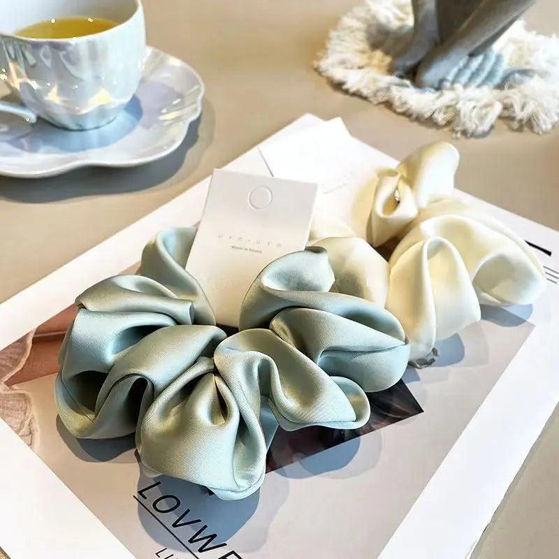 MAC011 hijab scrunchies,satin hair accessories - Mariam's Collection