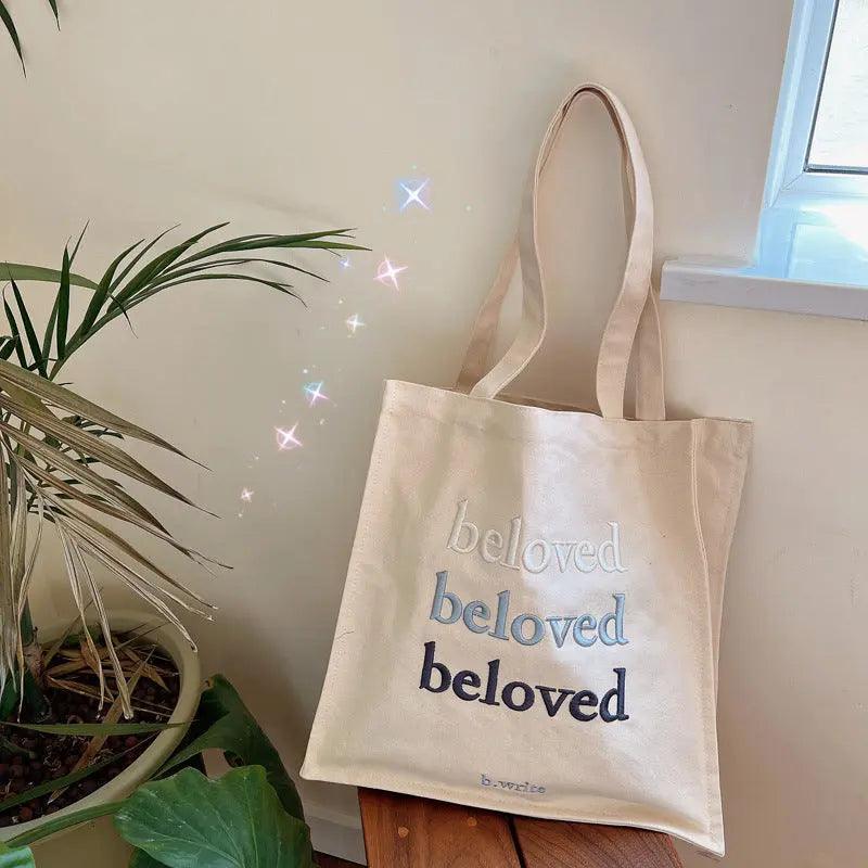 MAC024 Embroidered Tote Canva Bag - Mariam's Collection