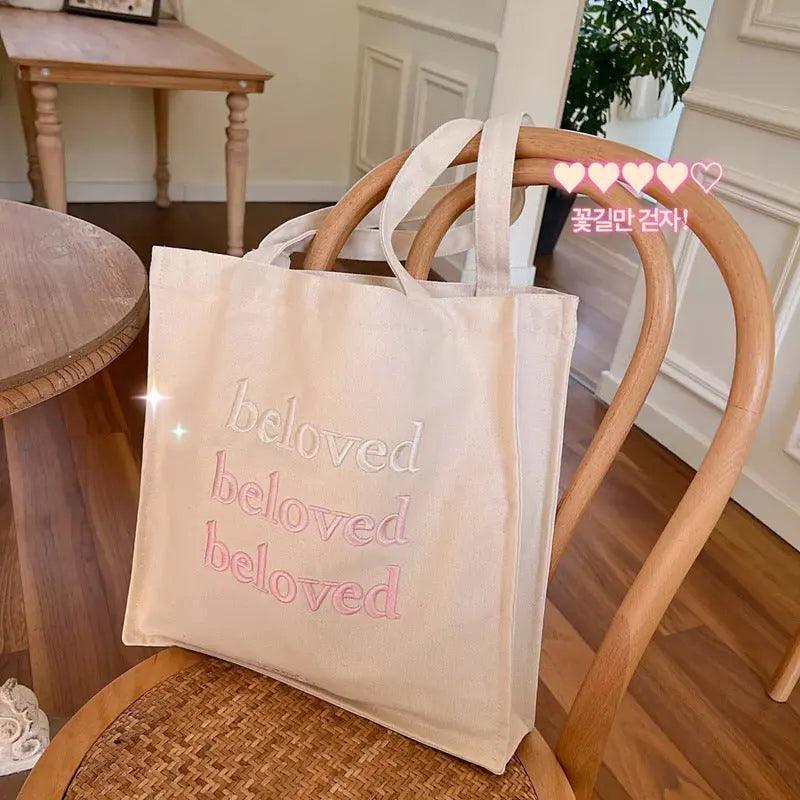 MAC024 Embroidered Tote Canva Bag - Mariam's Collection