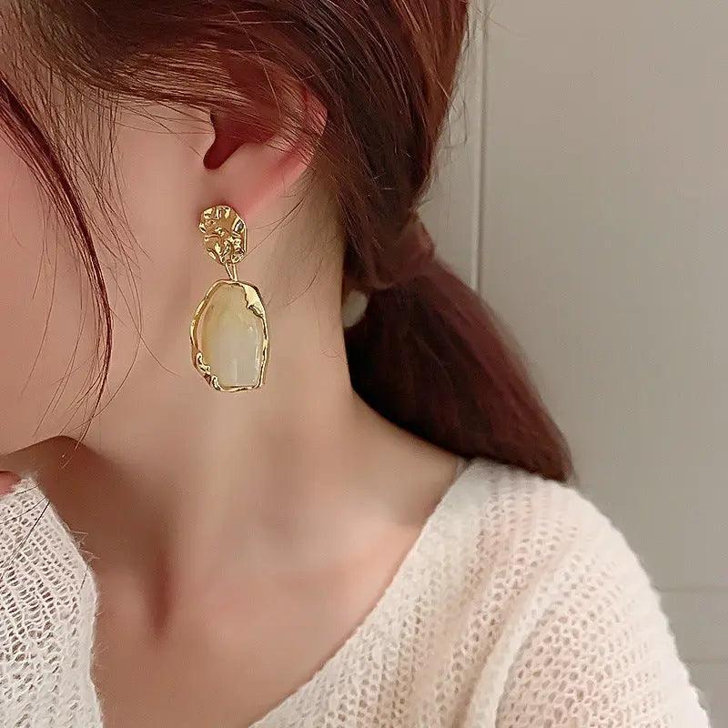 MAC065 Needle Pendant Vintage Geometry Acrylic Earrings - Mariam's Collection