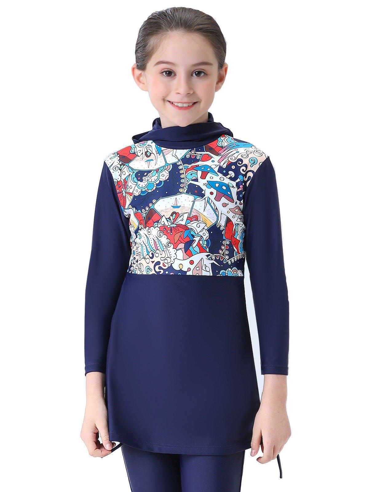 MB011 Children's Beach Conservative Swimsuit - Mariam's Collection