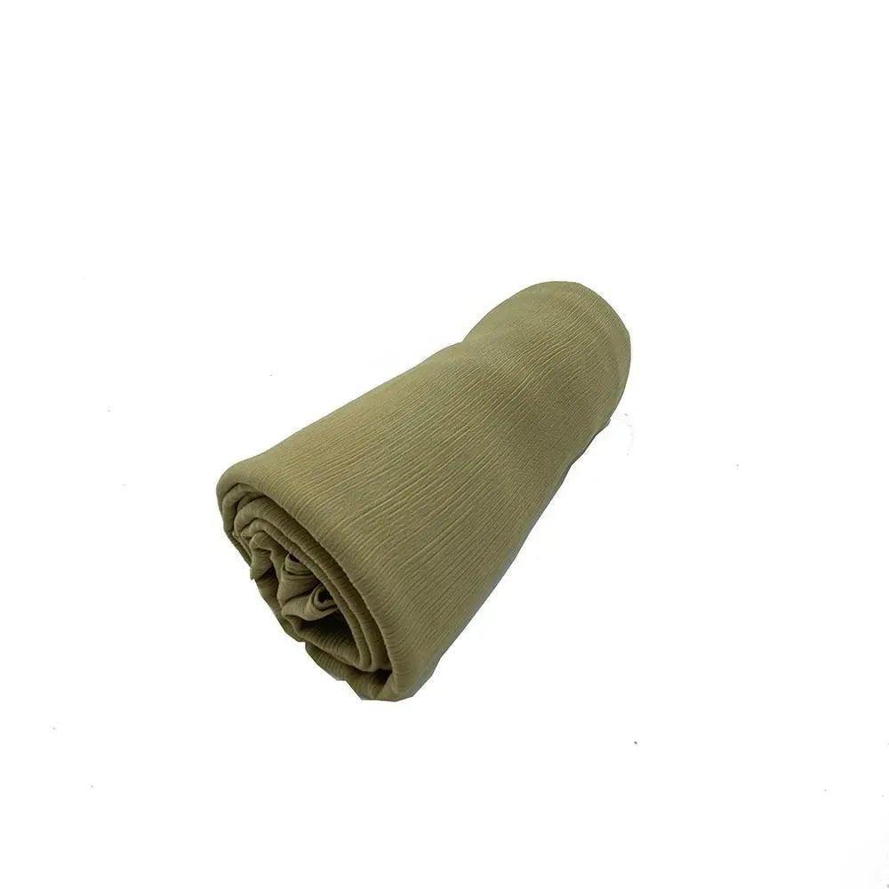 MH003 Crepe Scarf Crinkle Chiffon Hijab for Women Shawls Ripple Pleated - Mariam's Collection