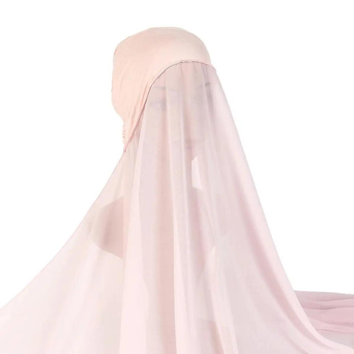 MH004 Chiffon Instant Hijab with Modal Undercap - Mariam's Collection