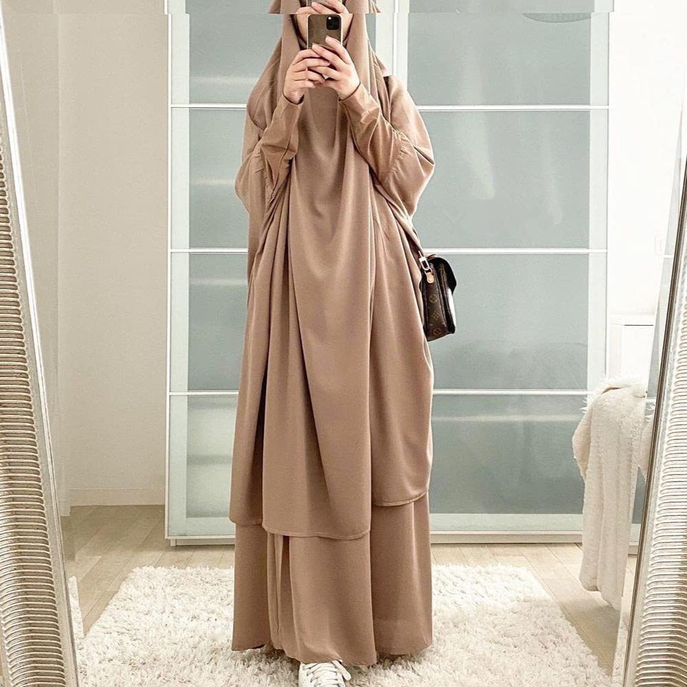 MJ003 Nida 2 - Piece Set Jilbab with Modal Cuff - Mariam's Collection