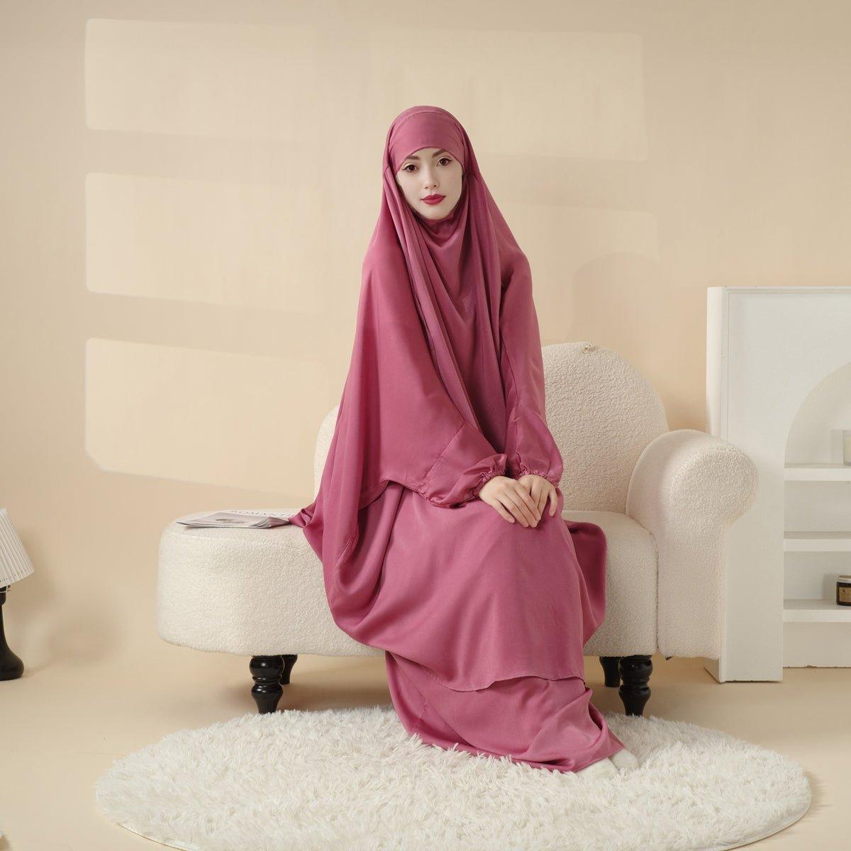 MJ008 Nida Fabric 2 - Piece Set Jilbab - Mariam's Collection