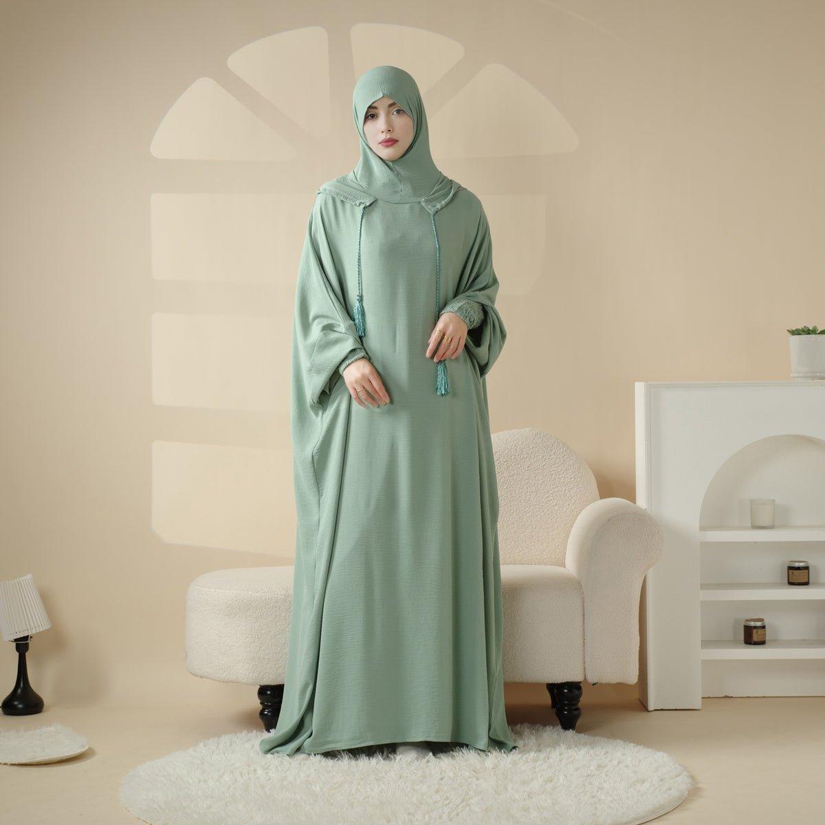 MJ015 Solid Stylish Cap Jilbab - Mariam's Collection