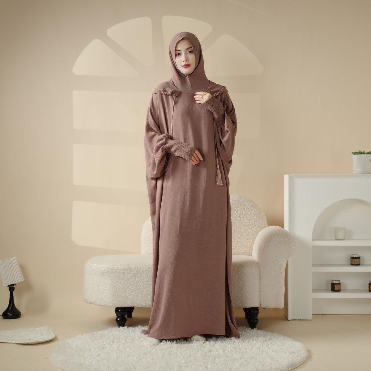 MJ015 Solid Stylish Cap Jilbab - Mariam's Collection