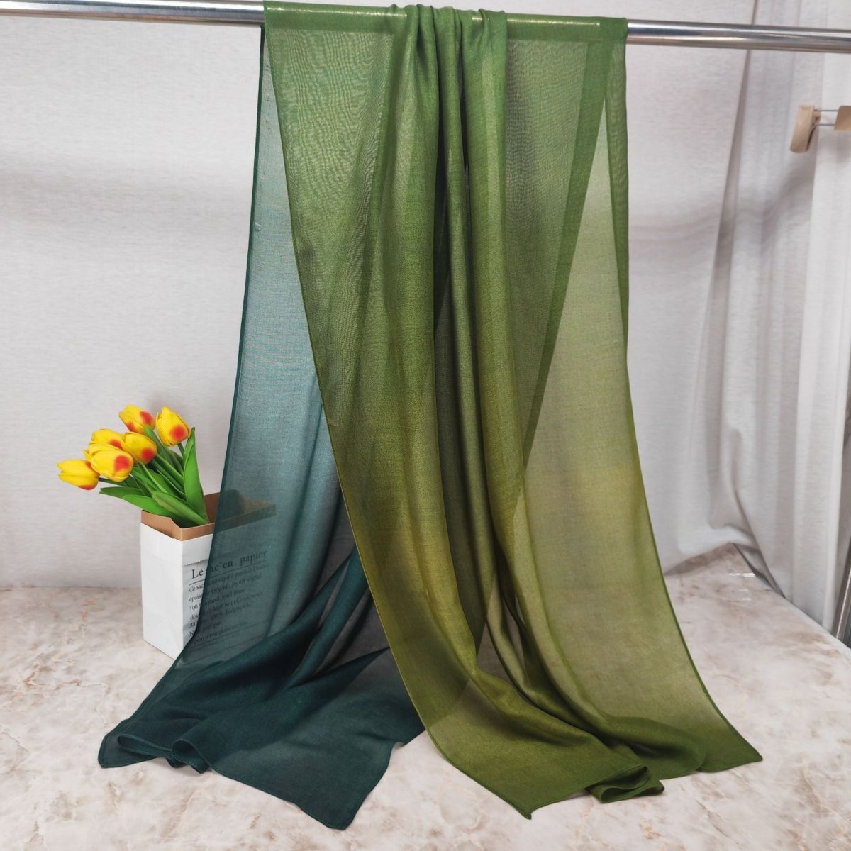 Modal Gradient Soft Hijab Color Transition Hijab (MH162) - Mariam's Collection