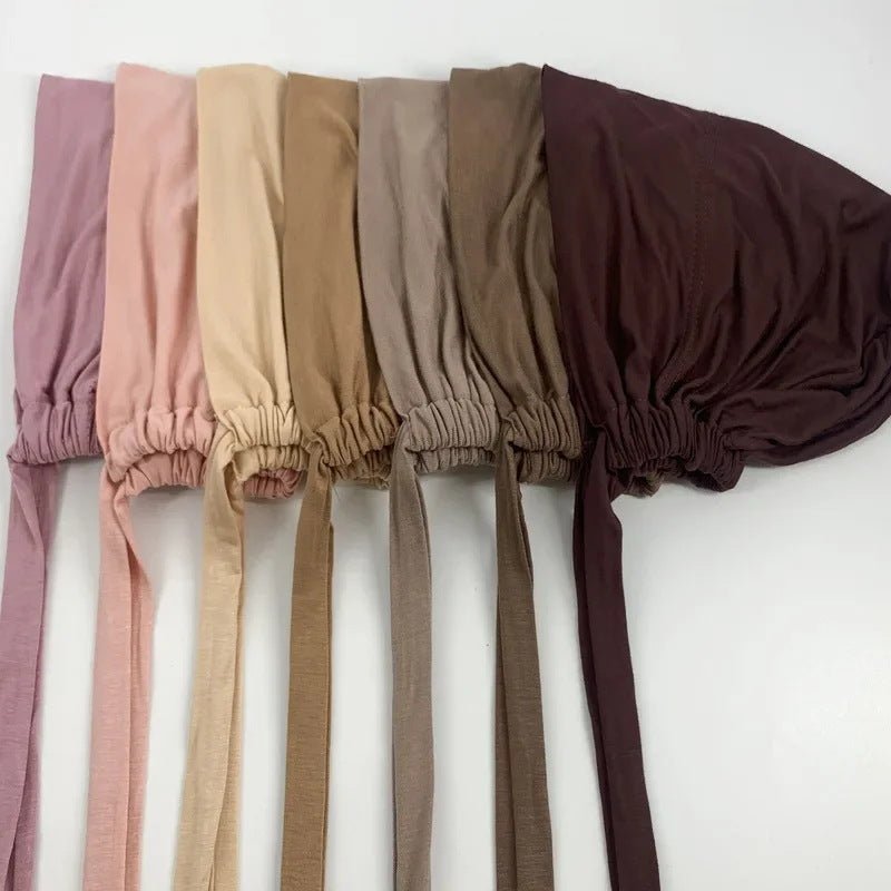 Modal Tie - Back Under Cap | Adjustable Hijab Bonnet(MH200) - Mariam's Collection