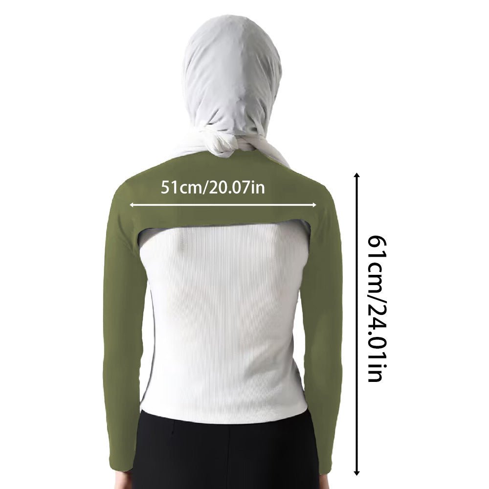 Modest Shoulder - Cover Base Layer Versatile Sleeveless Inner Top with Attached Sleeves | One Size (MAC409) - Mariam's Collection