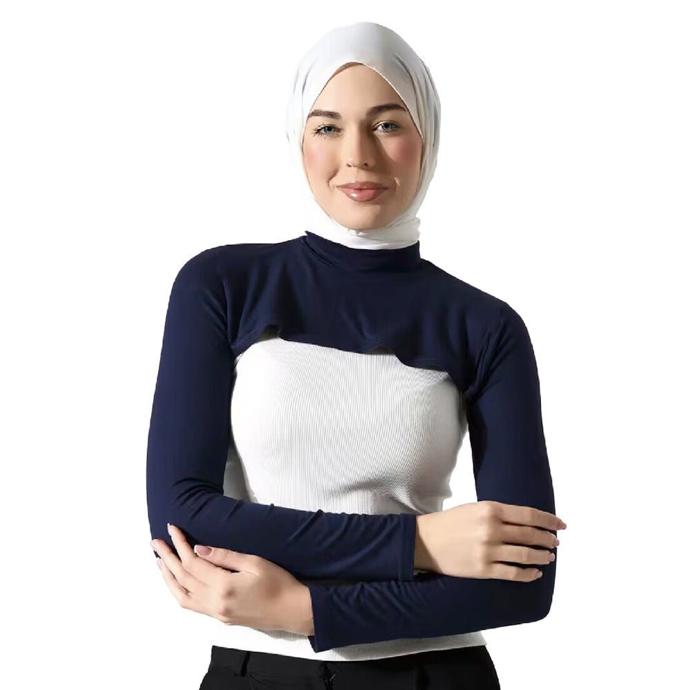 Modest Shoulder - Cover Base Layer Versatile Sleeveless Inner Top with Attached Sleeves | One Size (MAC409) - Mariam's Collection