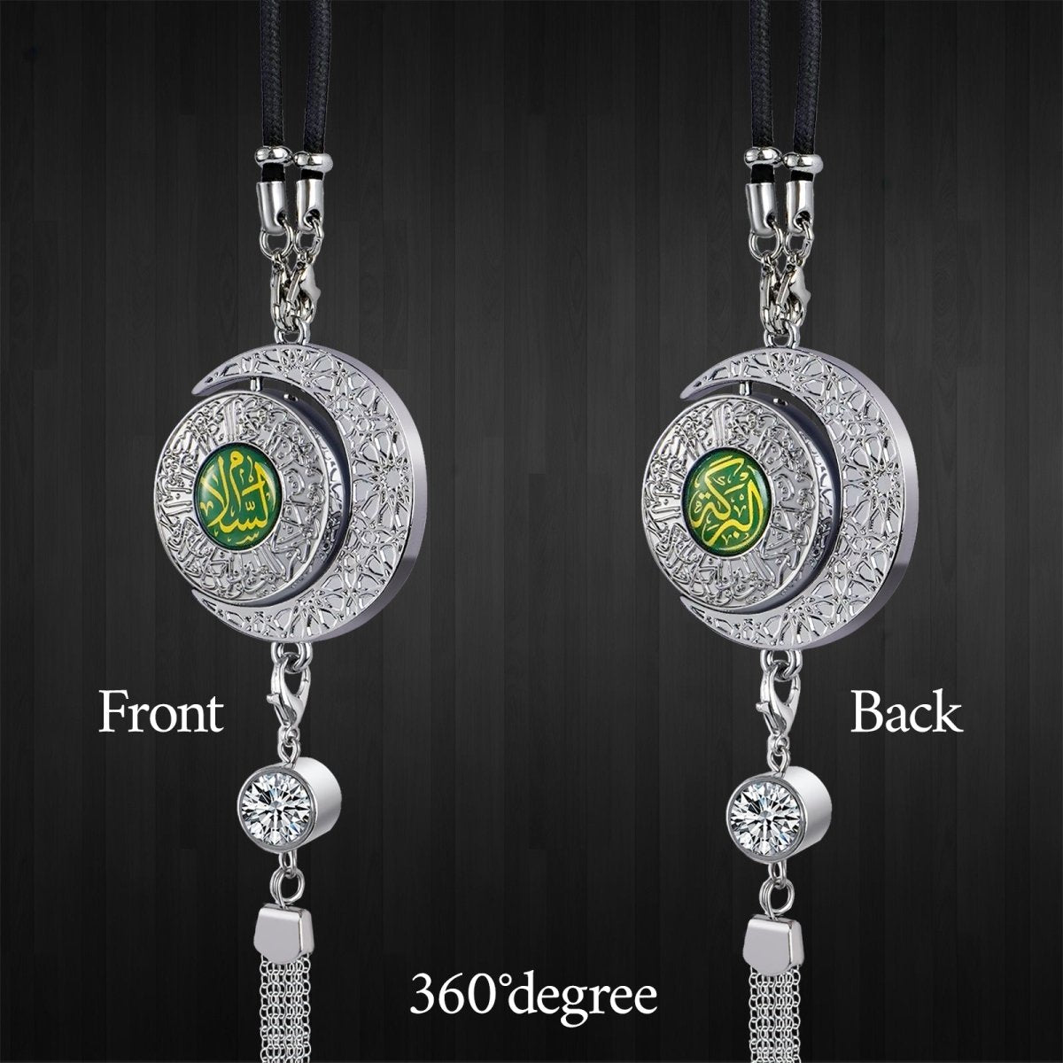 Muslim Car Accessories: Alloy Islamic Hanging Ornaments with Perfume Diffuser (MAC238) - Mariam's Collection
