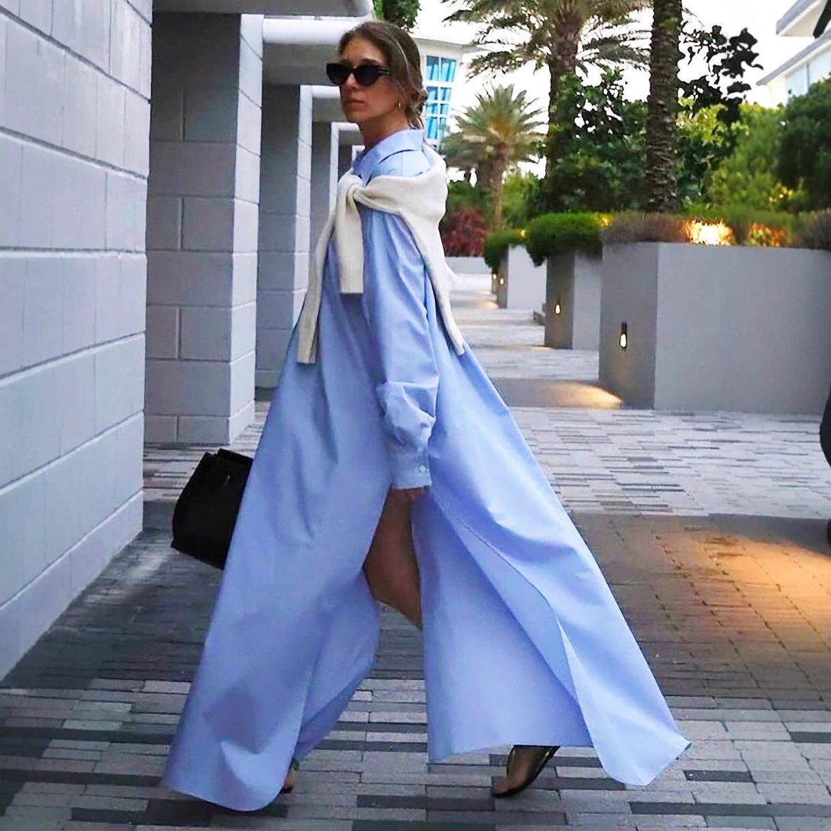 Oversized Shirt Dress Abaya – Side Slit Shirt Abaya UK