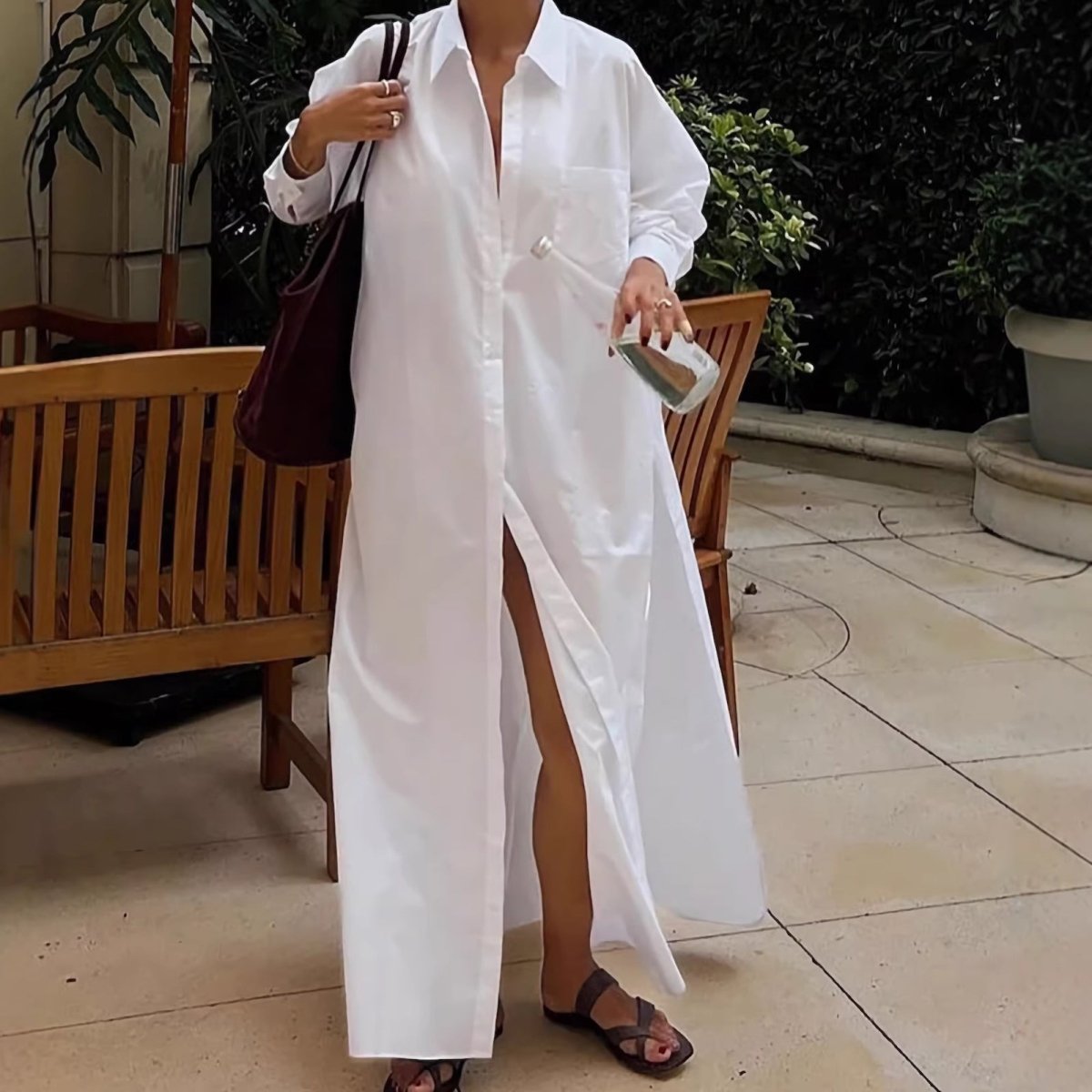 Oversized Shirt Dress Abaya – Side Slit Shirt Abaya UK
