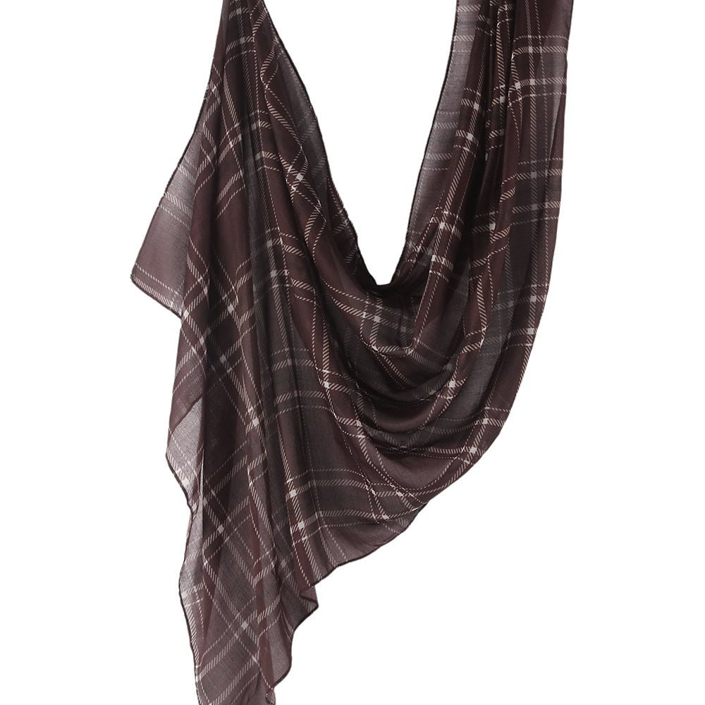 Plaid & Houndstooth Hijab Scarf(MH213) - Mariam's Collection