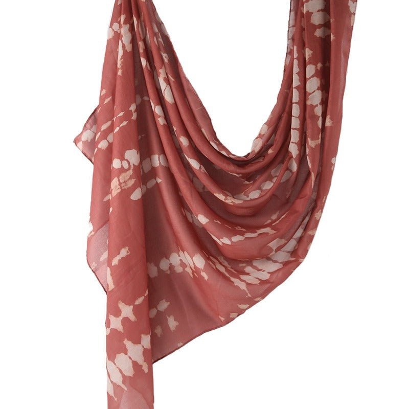 Premium Cotton Blend Ink Print Hijab | 180x80cm Artistic Long Scarf(MH149) - Mariam's Collection