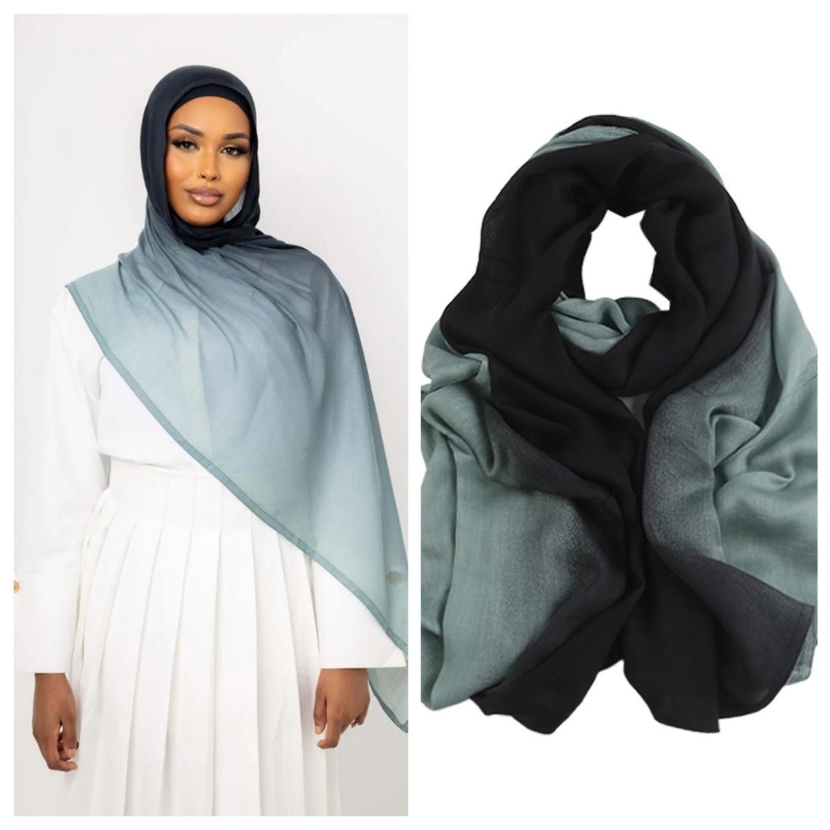 Premium Modal Cotton Headscarves Gradient Hijab Collection(MH123) - Mariam's Collection