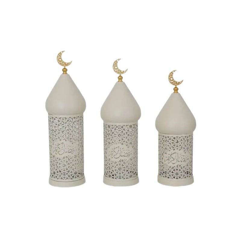 Ramadan Eid Candle Lantern Metal Craft Decorative Light (MAC380) - Mariam's Collection