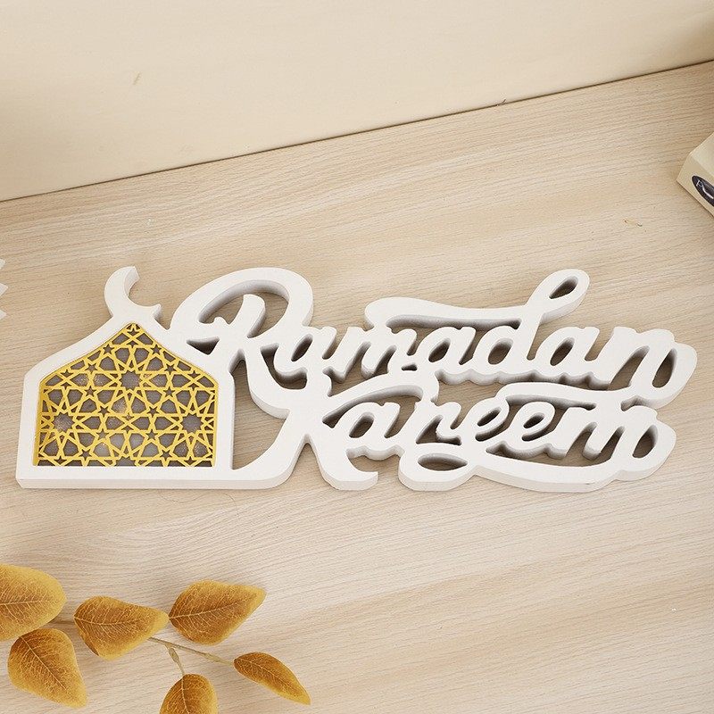 Ramadan Mubarak LED Moon Decor Crescent Craft Ornament (MAC393) - Mariam's Collection