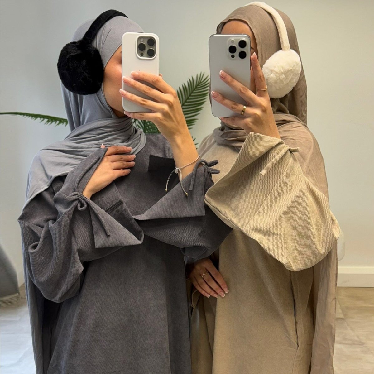 Mini Bow Sleeve Abaya | Simple Lace-Up Modest Abaya for Everyday Wear
