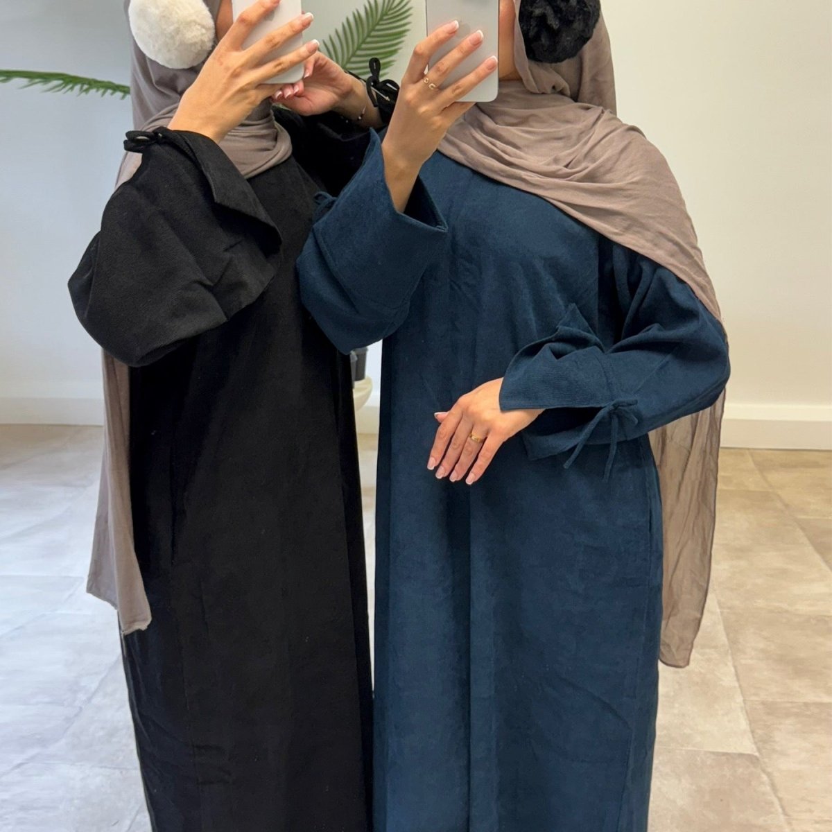 Mini Bow Sleeve Abaya | Simple Lace-Up Modest Abaya for Everyday Wear