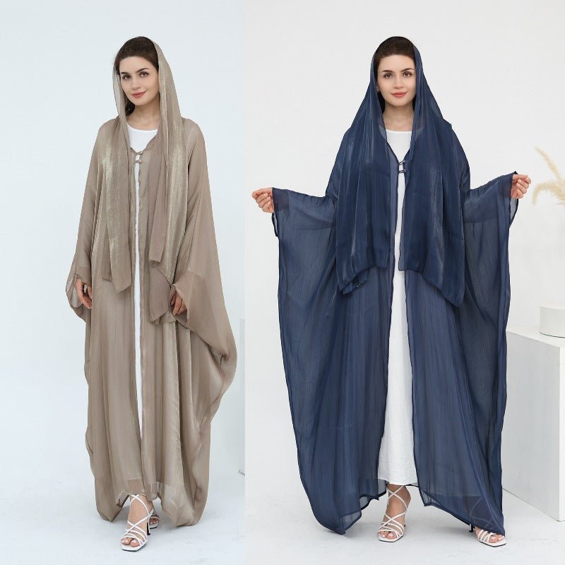 Soft Crinkle Island Cotton Batwing Cardigan 3 - Piece Set(MOA228) - Mariam's Collection