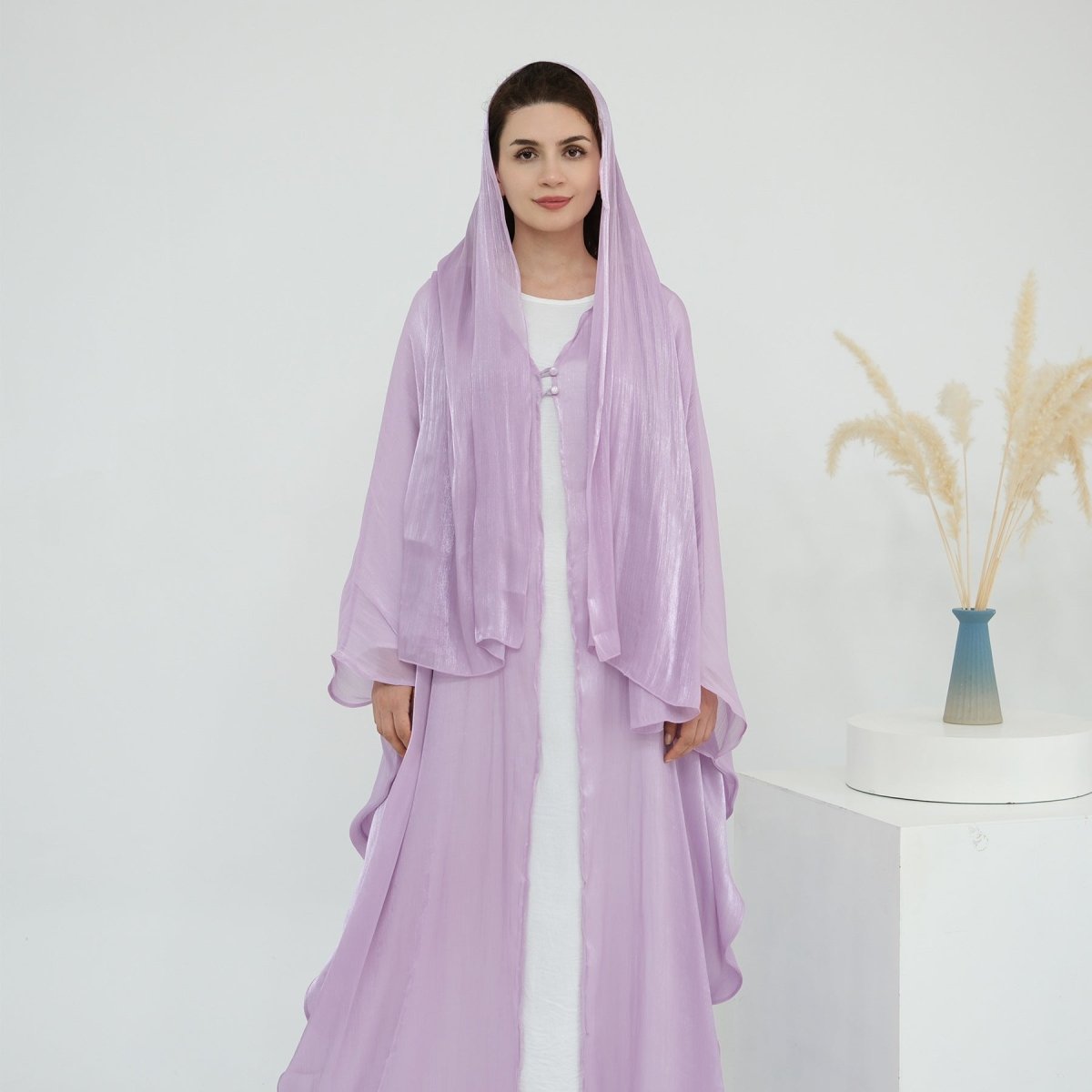 Soft Crinkle Island Cotton Batwing Cardigan 3 - Piece Set(MOA228) - Mariam's Collection