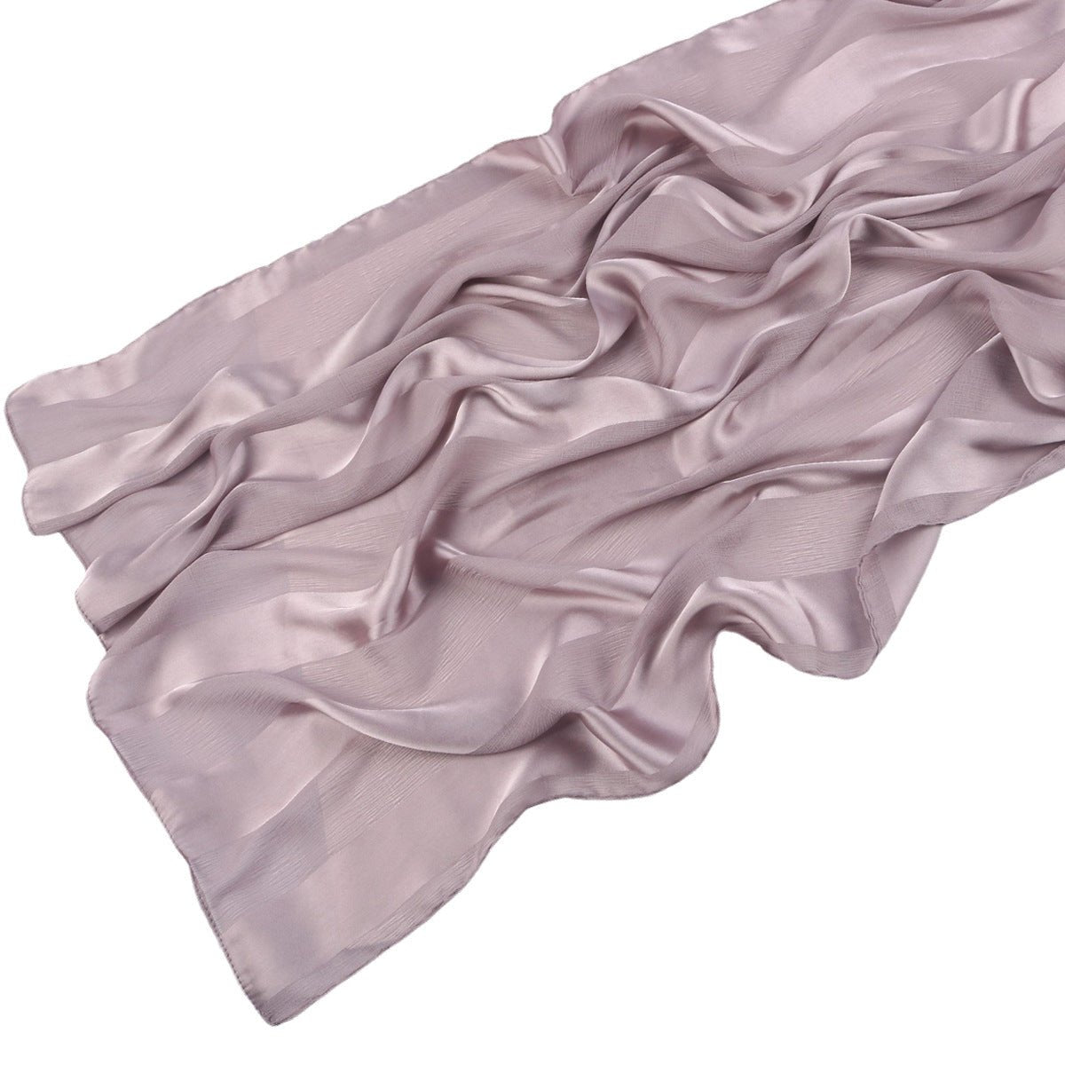 Striped Crinkle Chiffon Hijab with Organic Texture (MH143) - Mariam's Collection