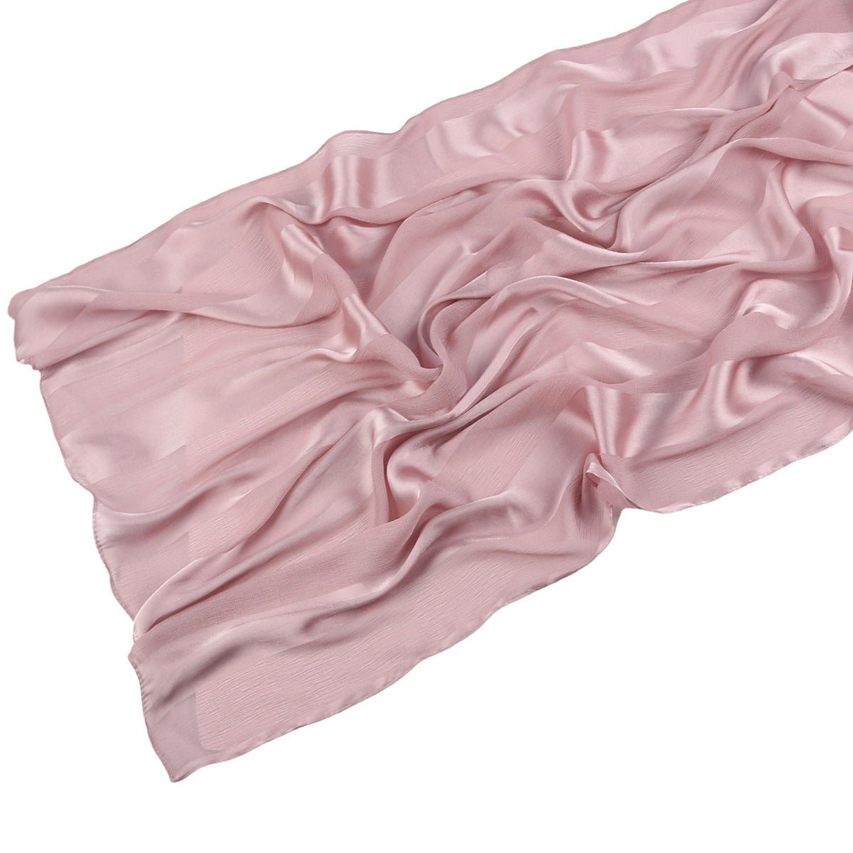 Striped Crinkle Chiffon Hijab with Organic Texture (MH143) - Mariam's Collection