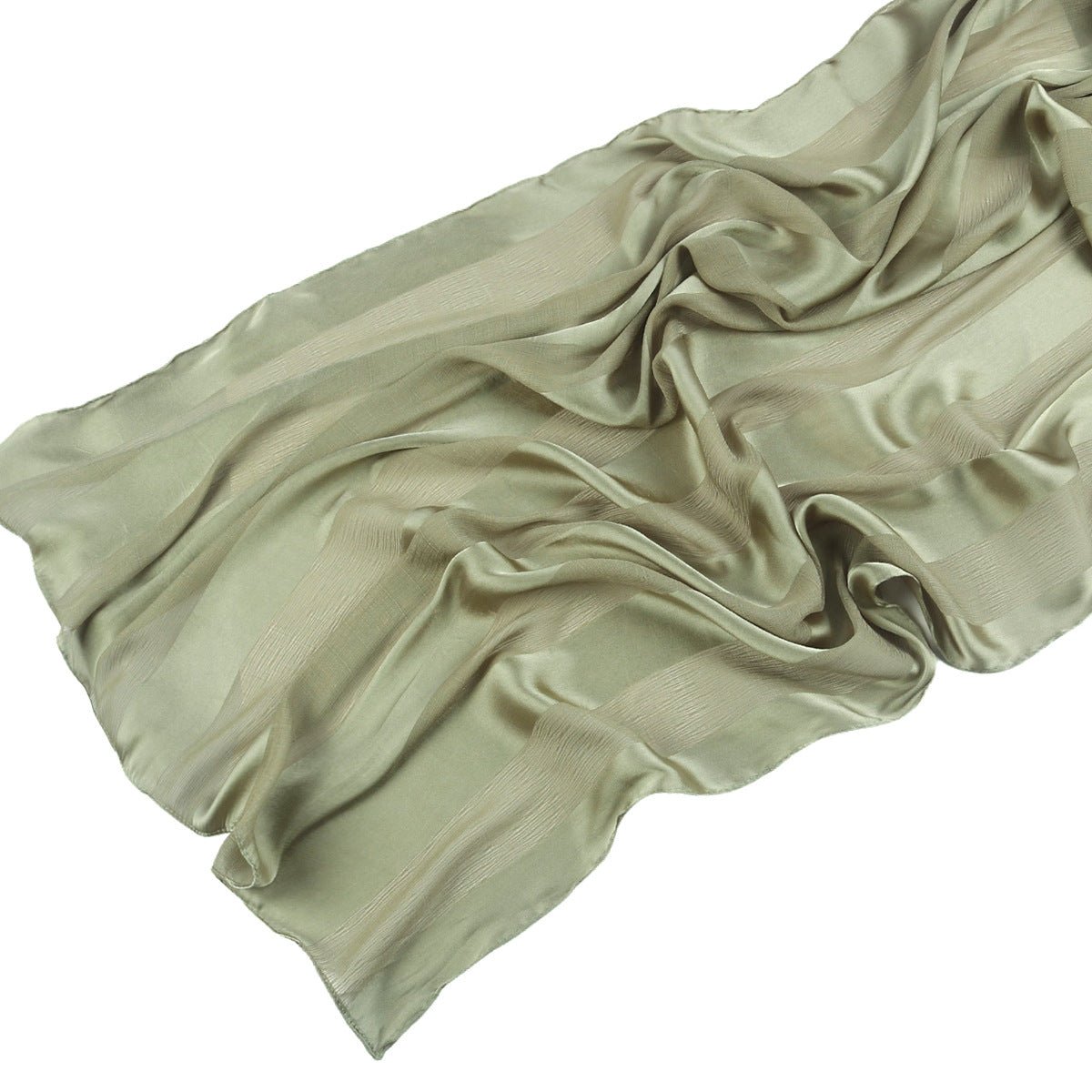 Striped Crinkle Chiffon Hijab with Organic Texture (MH143) - Mariam's Collection